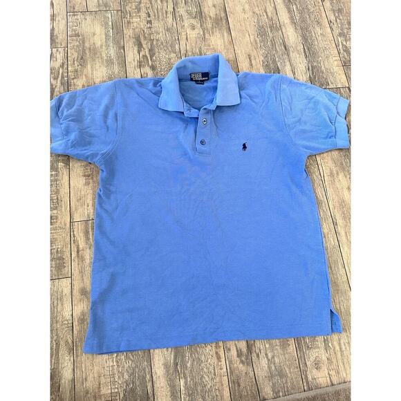 Polo by Ralph Lauren Men's Blue Slim Fit Pique Short Sleeves Polo Shirt Size L - Picture 1 of 4